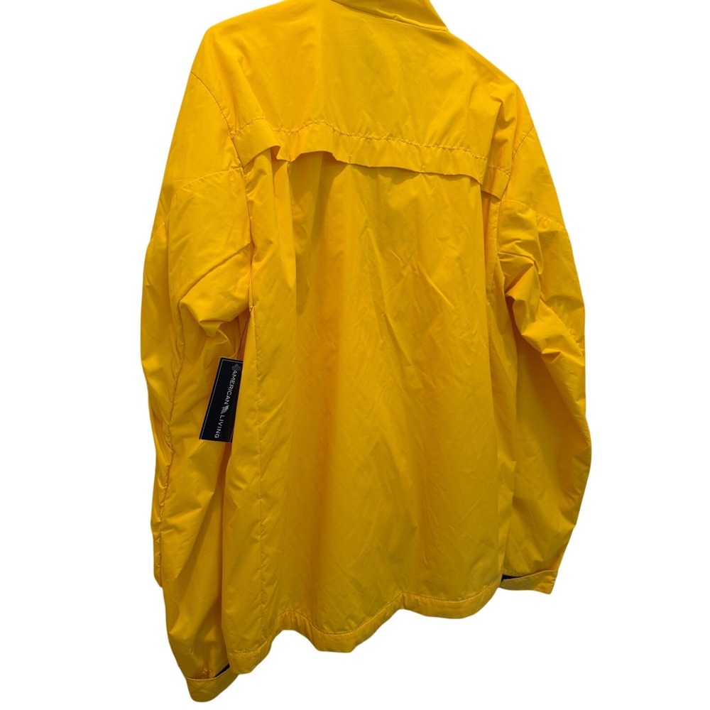 NWT American Living Yachting Jacket Yellow Sailing Windbreaker Men's Medium US-7 - Picture 10 of 16